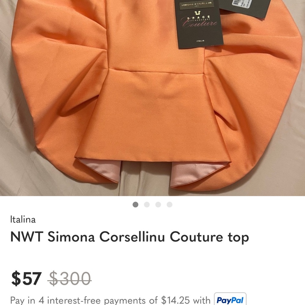 Italina Simona Corsellinu Couture Top